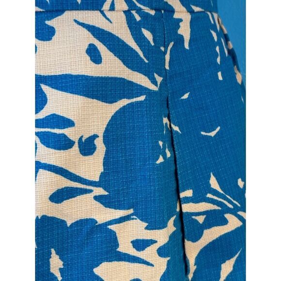 Darling J. Crew Sleeveless Summer Dress Blue Floral Pockets Zip Close Lined 4 - Picture 8 of 10